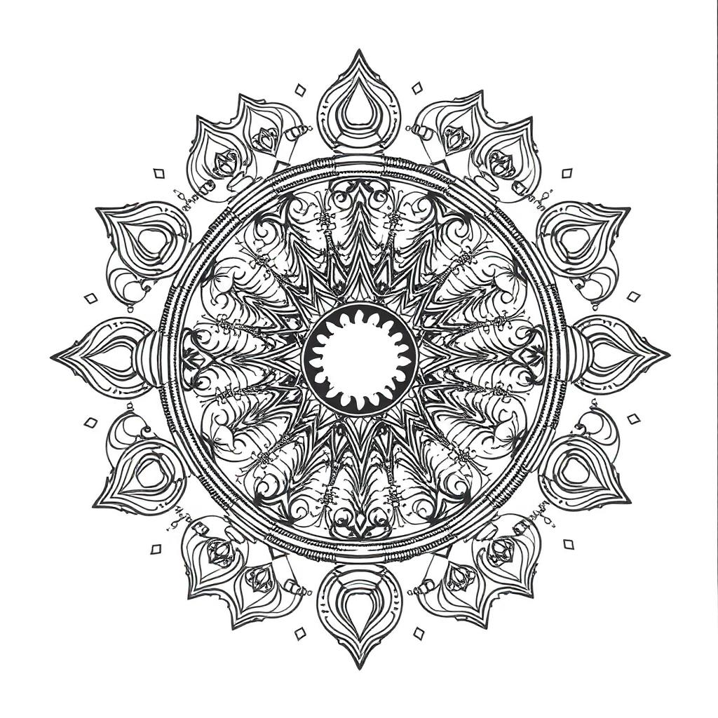 Celestial Mandalas — sample coloring page