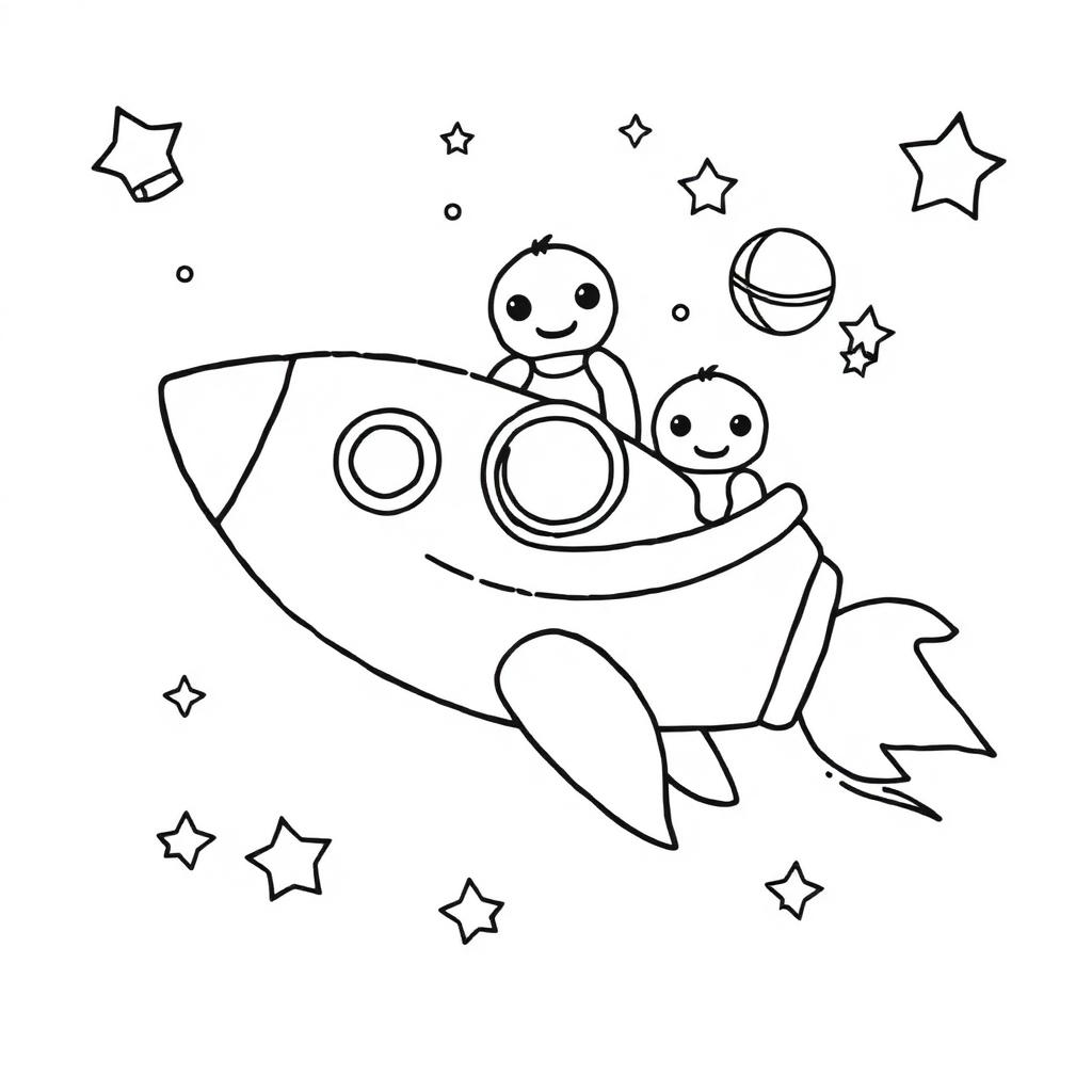 Rocket Recess — sample coloring page